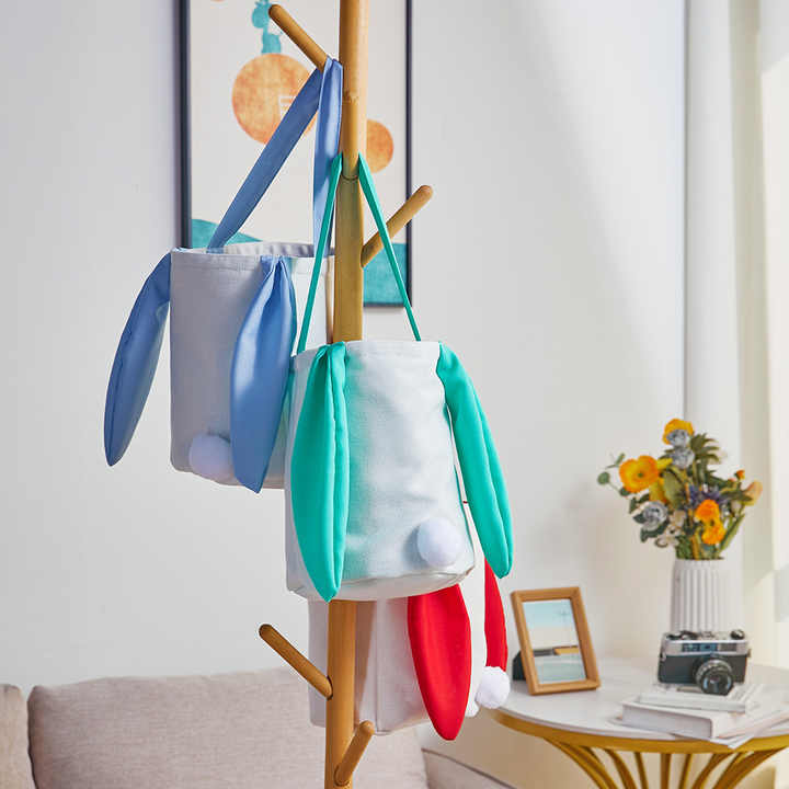 Purple Adorable Easter Bunny Ear Tote Bag - Stylish Rabbit-Themed Candy Bag