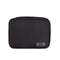Black Durable Three-Layer Earphone & Digital Organizer - Waterproof Cosmetic & Cable Storage PouchPhotography props not included, only the bag
