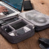 Black Durable Three-Layer Earphone & Digital Organizer - Waterproof Cosmetic & Cable Storage PouchPhotography props not included, only the bag