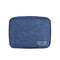 Dark Blue Durable Three-Layer Earphone & Digital Organizer - Waterproof Cosmetic & Cable Storage PouchPhotography props not included, only the bag