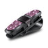 6 Pcs Pink Luxury Rhinestone Car Sun Visor Glasses Clip - Multi-Functional, 180° Rotatable, ABS Material