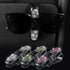 6 Pcs Red Luxury Rhinestone Car Sun Visor Glasses Clip - Multi-Functional, 180° Rotatable, ABS Material