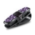 6 Pcs Purple Luxury Rhinestone Car Sun Visor Glasses Clip - Multi-Functional, 180° Rotatable, ABS Material