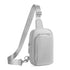 Light Grey Trendy Waterproof Sling Bag - Lightweight Crossbody Chest Pack, Adjustable Strap