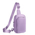 Light Purple Trendy Waterproof Sling Bag - Lightweight Crossbody Chest Pack, Adjustable Strap