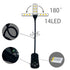 Black Rechargeable Dual-Head Clip-On Book Light - Touch Control Reading Lamp with Eye Protection