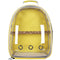 Yellow Stylish Transparent PVC Pet Carrier Backpack - Large Capacity, Multi-Use for Birds & CatsIncluding Wooden Stick