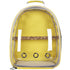 Yellow Stylish Transparent PVC Pet Carrier Backpack - Large Capacity, Multi-Use for Birds & CatsIncluding Wooden Stick