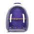Purple Stylish Transparent PVC Pet Carrier Backpack - Large Capacity, Multi-Use for Birds & CatsIncluding Wooden Stick