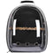 Black Stylish Transparent PVC Pet Carrier Backpack - Large Capacity, Multi-Use for Birds & CatsIncluding Wooden Stick