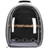 Black Stylish Transparent PVC Pet Carrier Backpack - Large Capacity, Multi-Use for Birds & CatsIncluding Wooden Stick