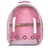 Pink Stylish Transparent PVC Pet Carrier Backpack - Large Capacity, Multi-Use for Birds & CatsIncluding Wooden Stick