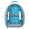 Teal Stylish Transparent PVC Pet Carrier Backpack - Large Capacity, Multi-Use for Birds & CatsIncluding Wooden Stick