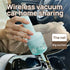 Beige Portable Wireless Car Vacuum Cleaner - USB Rechargeable, High Suction, Compact Design for Home & Keyboard Cleaning