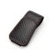 2 Pcs Black Carbon Fiber Pattern PU Leather Car Visor Sunglasses Holder - Multi-Functional Clip for Glasses, Cards & Tickets, 9.5x4.5cm