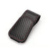 2 Pcs Black Carbon Fiber Pattern PU Leather Car Visor Sunglasses Holder - Multi-Functional Clip for Glasses, Cards & Tickets, 9.5x4.5cm