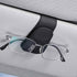 2 Pcs Brown PU Leather Car Visor Sunglasses Holder - Multi-Functional Clip for Glasses, Cards & Tickets, 9.5x4.5cm