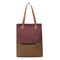 Purple And Brown Canvas Tote Bag for Women - Multi-Use Shoulder Handbag & Backpack, Large Capacity, 30x10x40cm