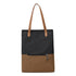 Black And Brown Canvas Tote Bag for Women - Multi-Use Shoulder Handbag & Backpack, Large Capacity, 30x10x40cm