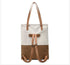 Black And Brown Canvas Tote Bag for Women - Multi-Use Shoulder Handbag & Backpack, Large Capacity, 30x10x40cm