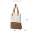 Black And Brown Canvas Tote Bag for Women - Multi-Use Shoulder Handbag & Backpack, Large Capacity, 30x10x40cm