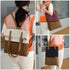 Black And Brown Canvas Tote Bag for Women - Multi-Use Shoulder Handbag & Backpack, Large Capacity, 30x10x40cm