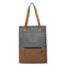 Gery And Brown Canvas Tote Bag for Women - Multi-Use Shoulder Handbag & Backpack, Large Capacity, 30x10x40cm