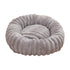 Grey Plush Pet Bed - 40cm Round Dog & Cat Mat, Cozy PP Cotton Filled, Comfortable Pet Supplies