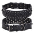 Size S Black 1 pack Stylish PU Leather Dog Collar with Spikes - Adjustable, Durable & Comfortable for Medium to Large Breeds