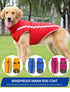 Size 2XL Red Reflective Winter Dog Jacket - Warm & Waterproof Outdoor Coat for Large Breeds