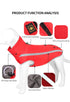 Size 2XL Red Reflective Winter Dog Jacket - Warm & Waterproof Outdoor Coat for Large Breeds