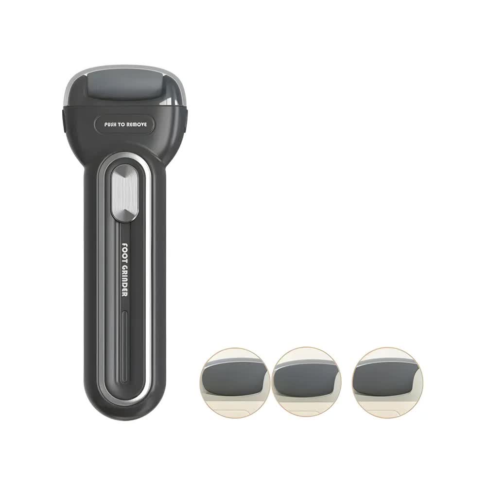 Black Electric Foot Grinder with USB Charging - Dual-Speed Callus Remover for Smooth, Exfoliated Feet