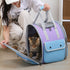 Green Portable Pet Carrier Backpack - Spacious, Breathable, and Travel-Friendly for Cats and Small Dogs