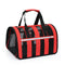Size M Black and Red Foldable Pet Carrier Bag - Lightweight, Breathable, and Spacious for All Seasons