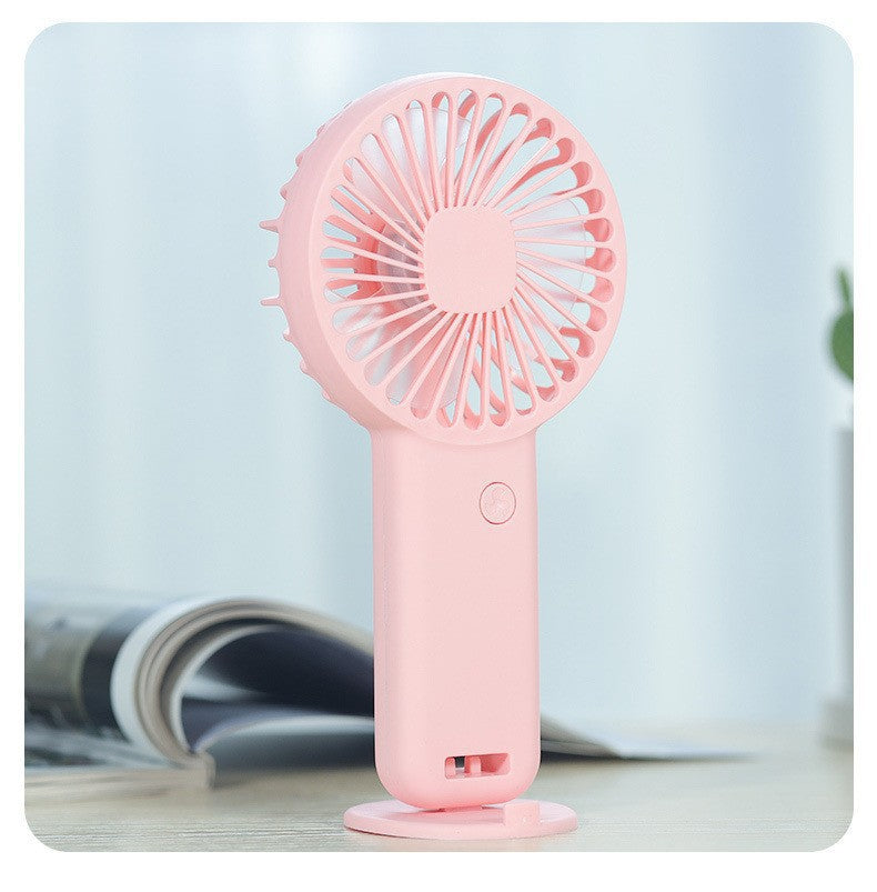 2 PCS Pink Cute USB Rechargeable Handheld Fan - Phone Stand - Great for Summer