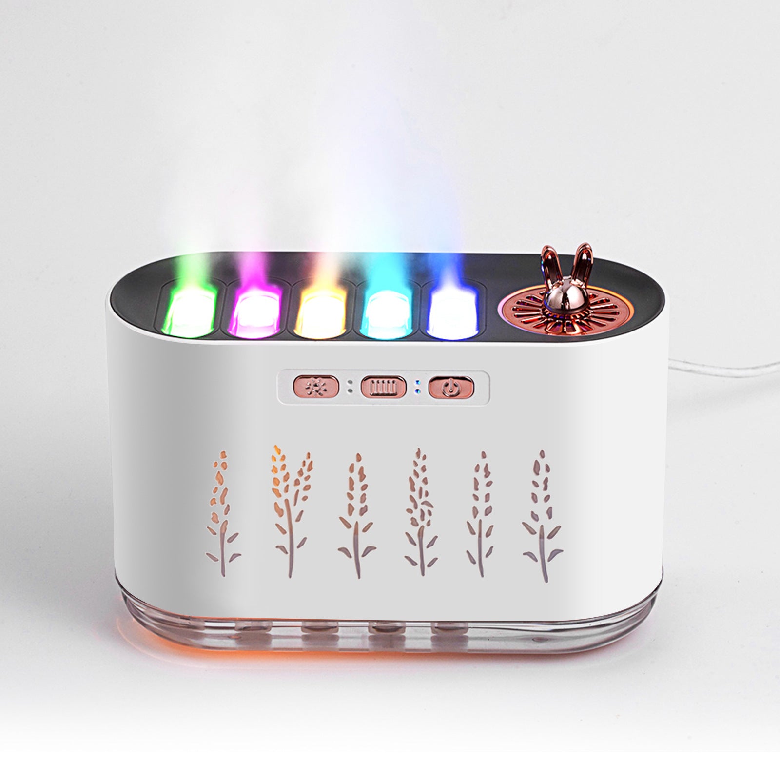 White Dynamic Color Changing Humidifier - Sound Control & Auto Shut-Of