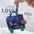 Dark Blue Mini Bag Earphone Case - Stylish Keychain Pouch for Headphones