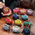 Dark Blue Mini Bag Earphone Case - Stylish Keychain Pouch for Headphones