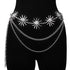 2 PCS Style 1Statement Body Chain Belt - Women's Sun Flower Waist Jewelry