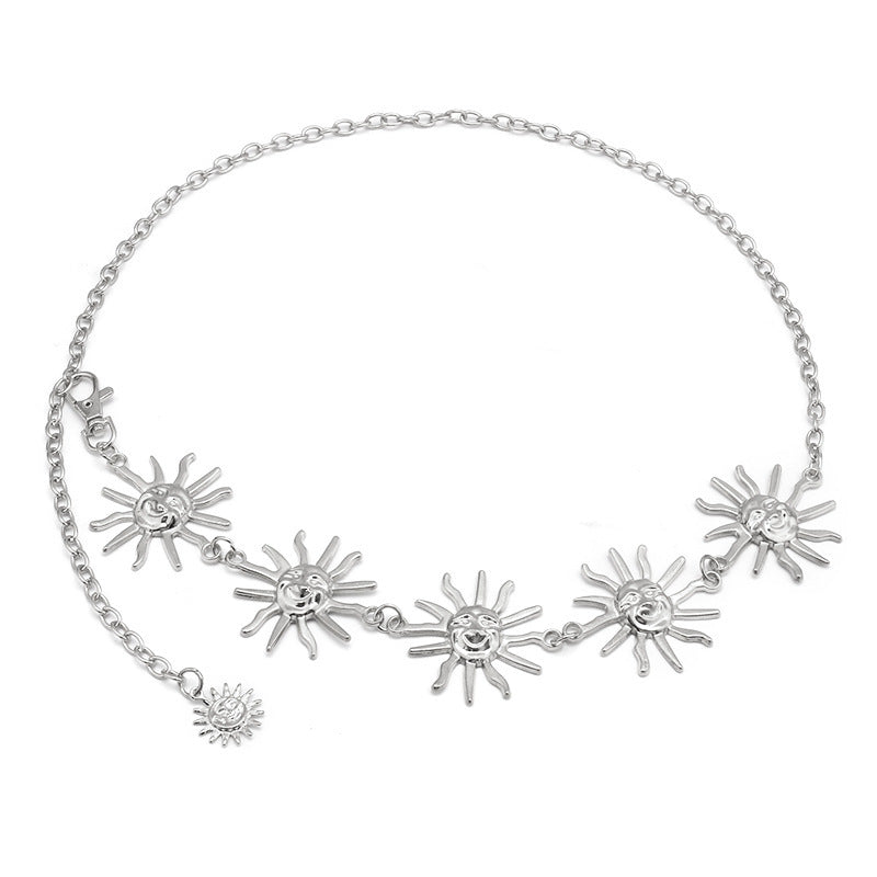 2 PCS Style 2Statement Body Chain Belt - Women's Sun Flower Waist Jewelry