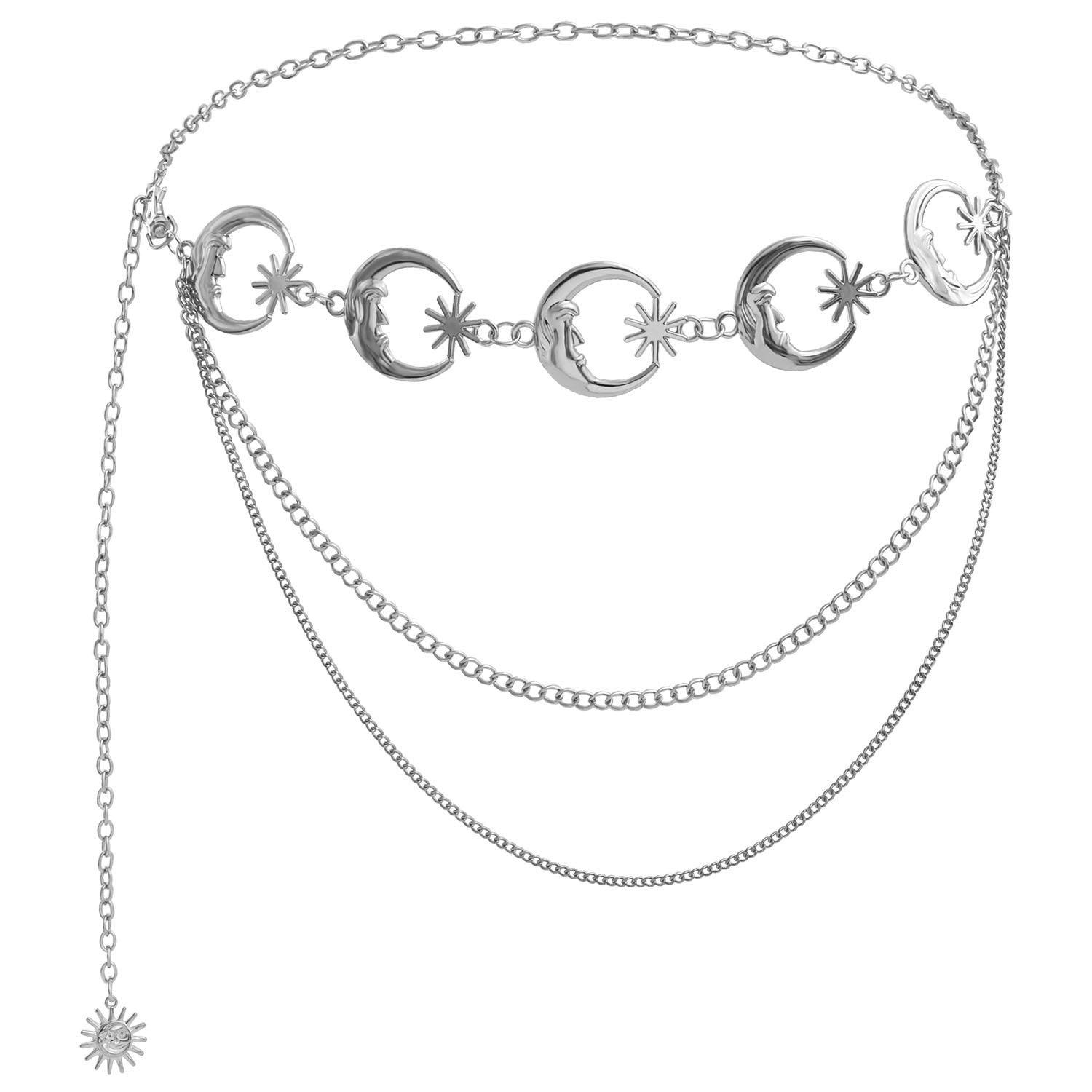 2 PCS Style 3Statement Body Chain Belt - Women's Sun Flower Waist Jewelry