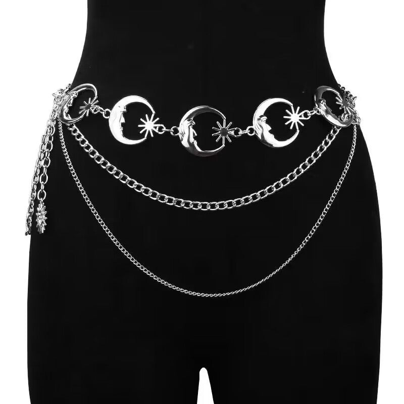 2 PCS Style 3Statement Body Chain Belt - Women's Sun Flower Waist Jewelry