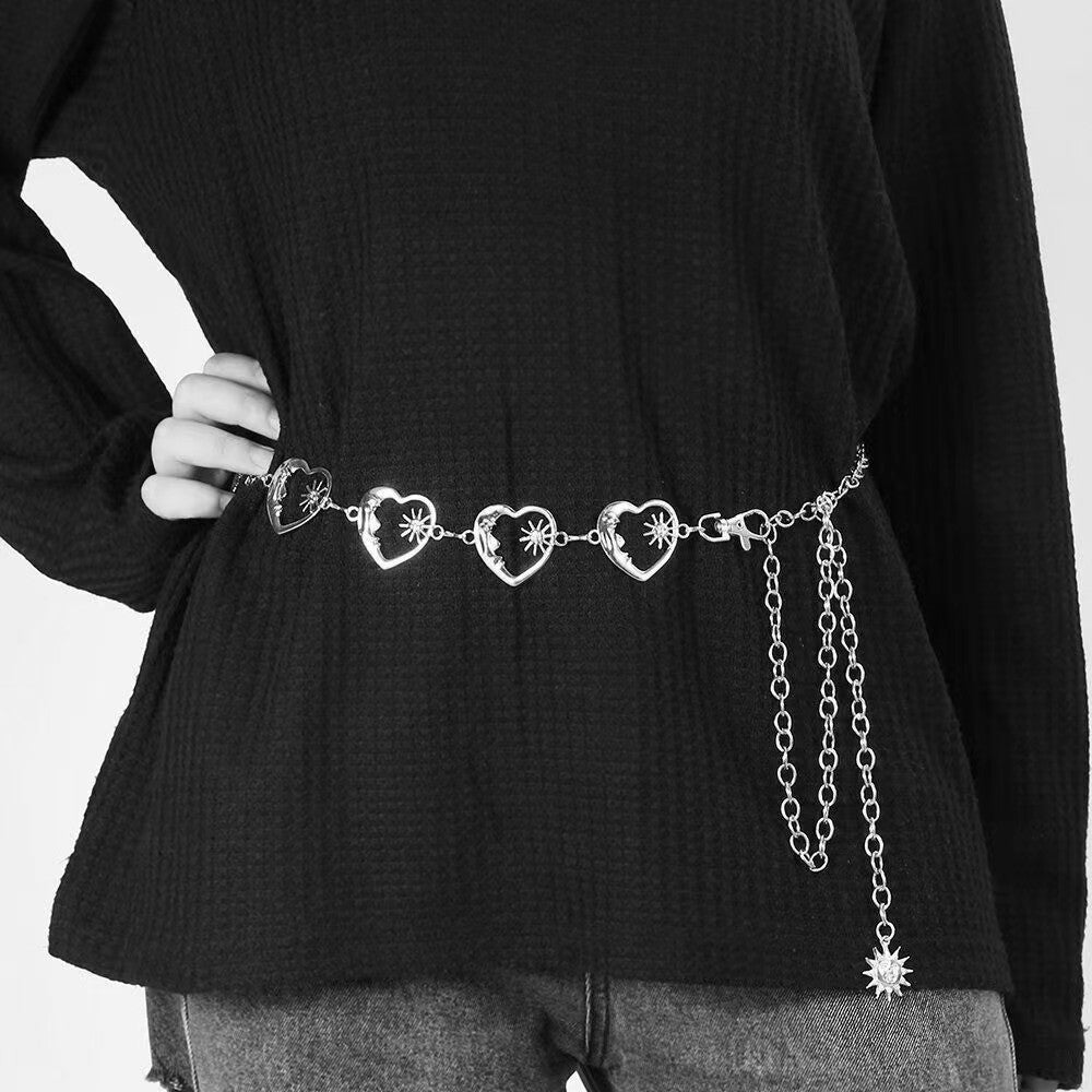 2 PCS Style 5Statement Body Chain Belt - Women's Sun Flower Waist Jewelry