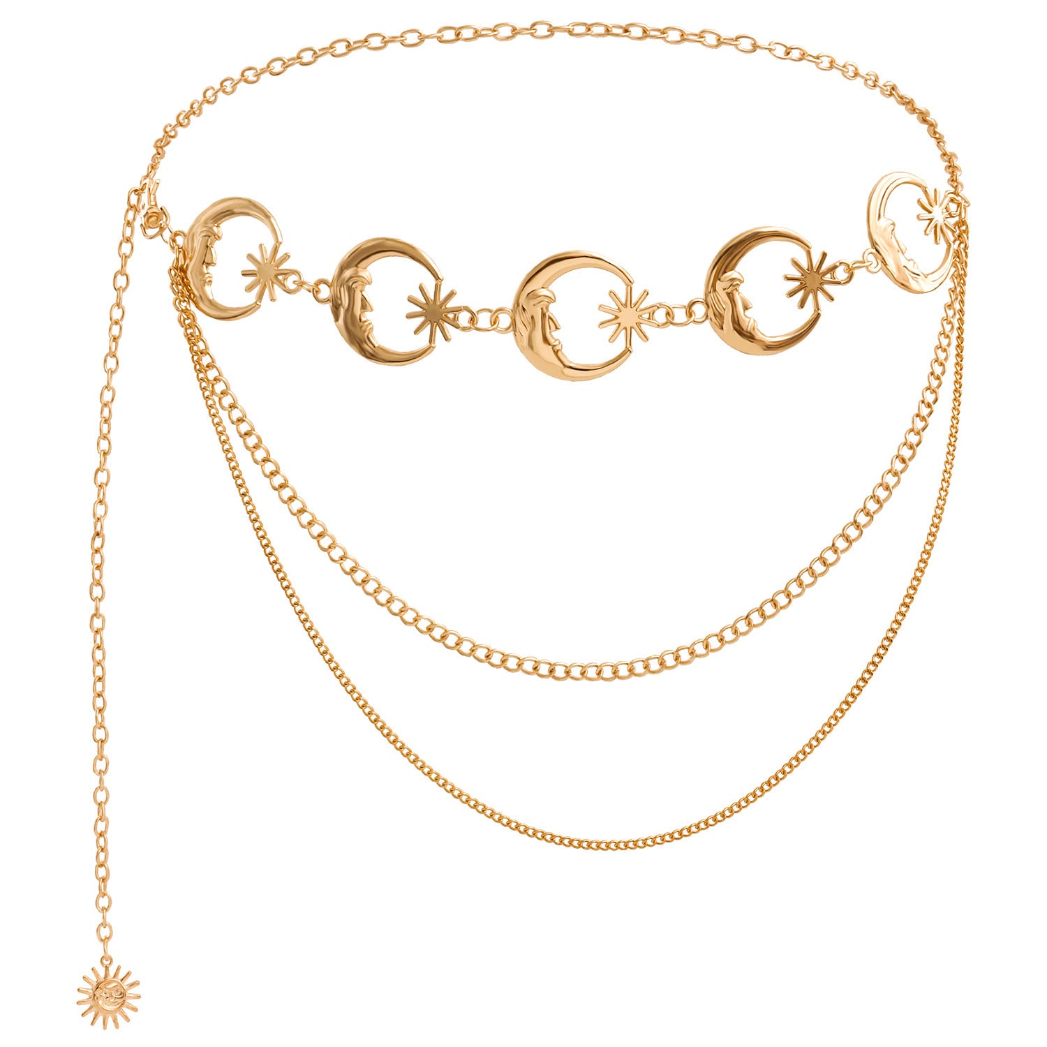 2 PCS Style 8Statement Body Chain Belt - Women's Sun Flower Waist Jewelry