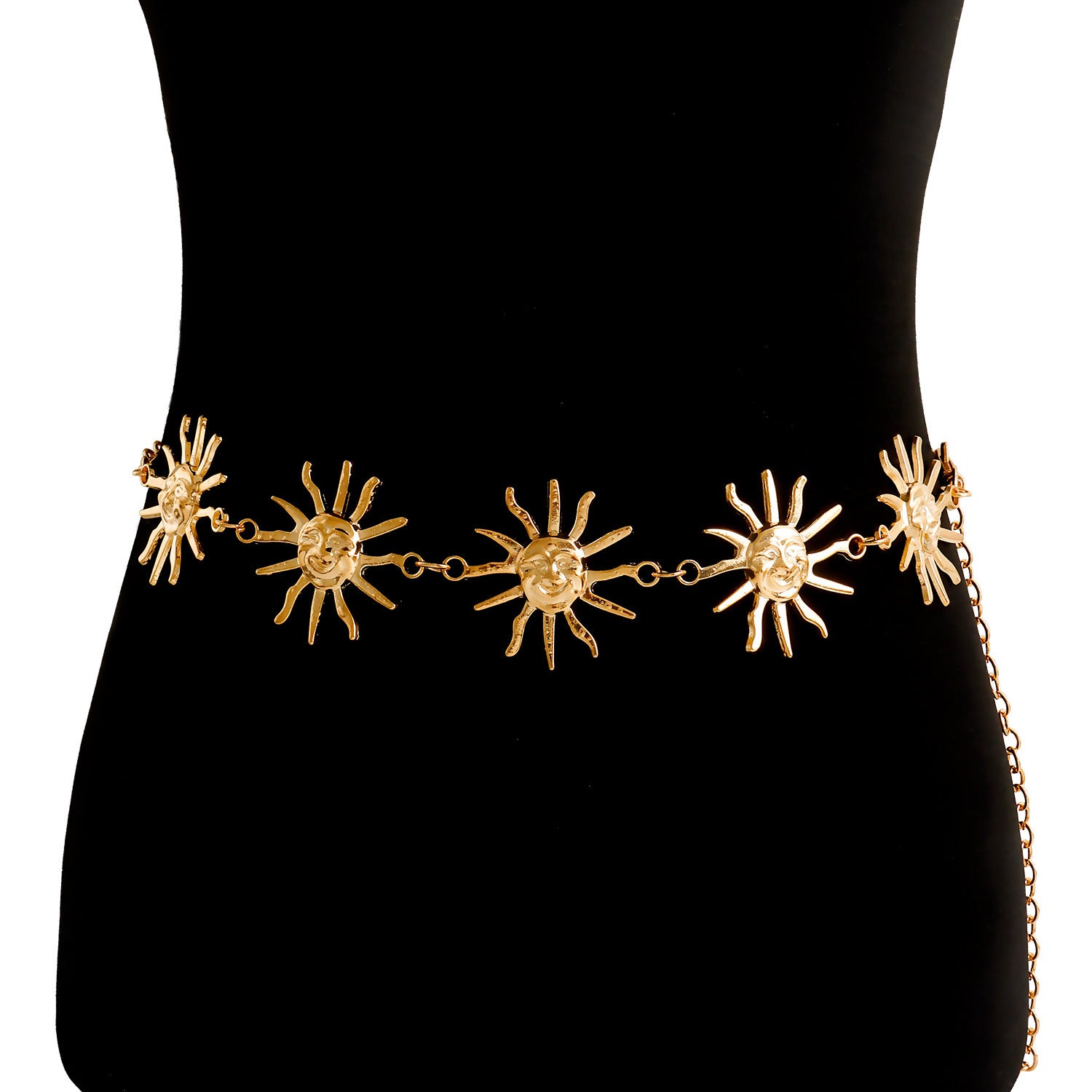 2 PCS Style 9Statement Body Chain Belt - Women's Sun Flower Waist Jewelry