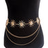 2 PCS Style 10Statement Body Chain Belt - Women's Sun Flower Waist Jewelry