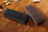 Brown Genuine Leather Pencil Case - Vintage Zip-Up Pen Holder with Elastic Loops