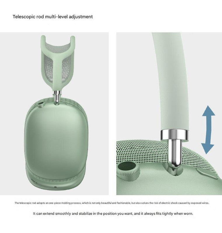 Red Bluetooth Over-Ear Headphones - Mesh Headband, Wireless, Rotatable Earcups