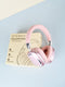 Pink Comfortable Bluetooth Over-Ear Headphones - Soft Earmuffs, Foldable Design, Stereo Sound