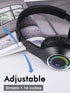 Black Bluetooth 5.2 Headphones - Foldable, Adjustable Headband, TF Card